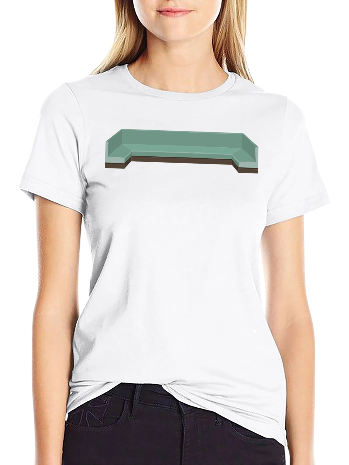 Retro Isometric Bench Graphic Tee - Cool Casual Style