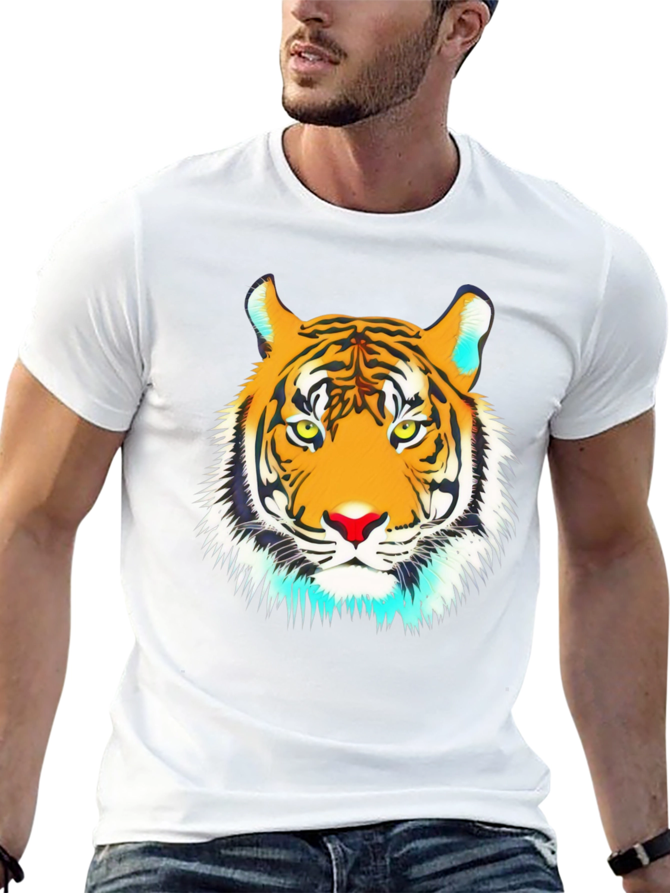 Cool Tiger Graphic Tee - Black Unisex T-Shirt