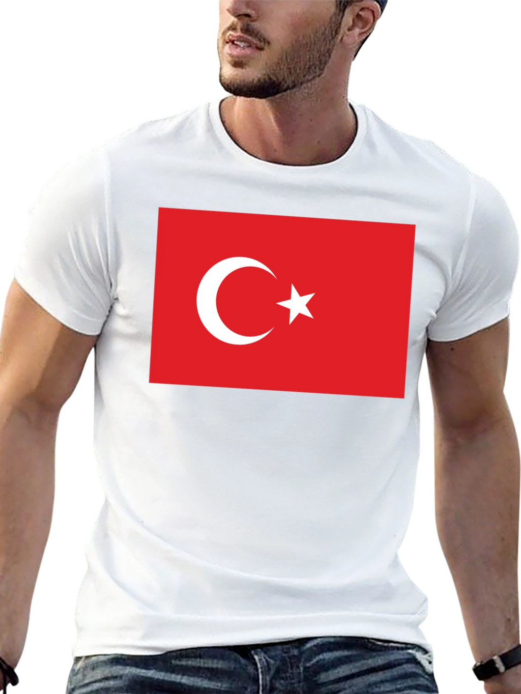 Turkey Flag Graphic Tee - Patriotic Crew Neck T-Shirt
