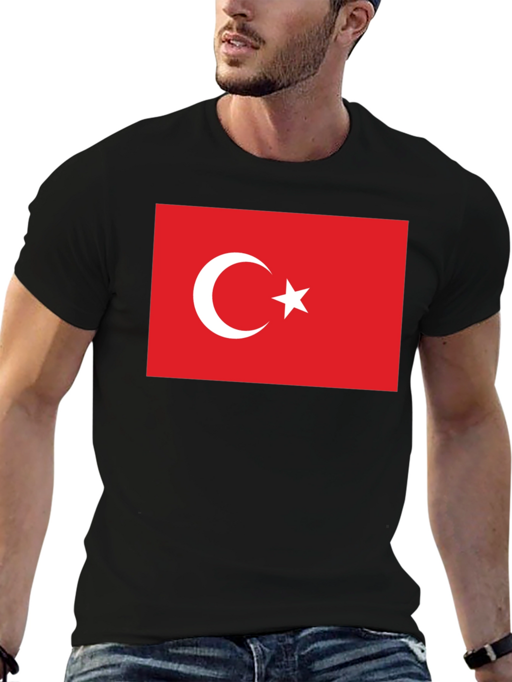 Turkey Flag Graphic Tee - Patriotic Crew Neck T-Shirt