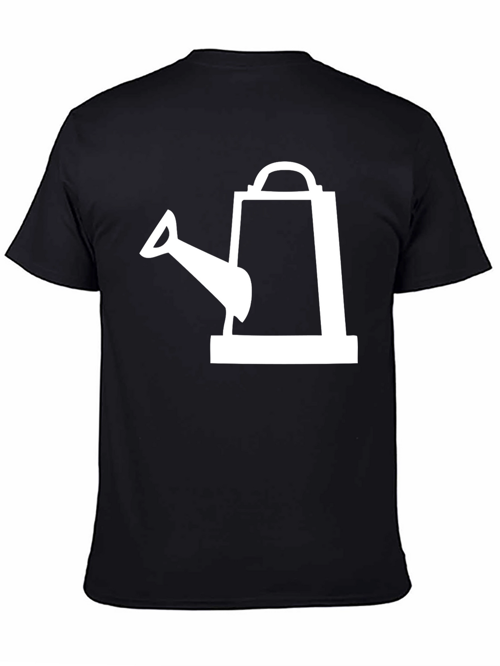 Watering Can Graphic T-Shirt - Black Cotton Tee