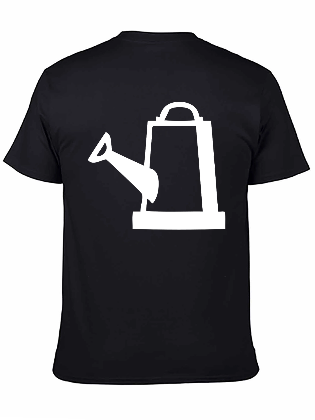 Watering Can Graphic T-Shirt - Black Cotton Tee