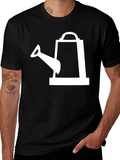 Watering Can Graphic T-Shirt - Black Cotton Tee