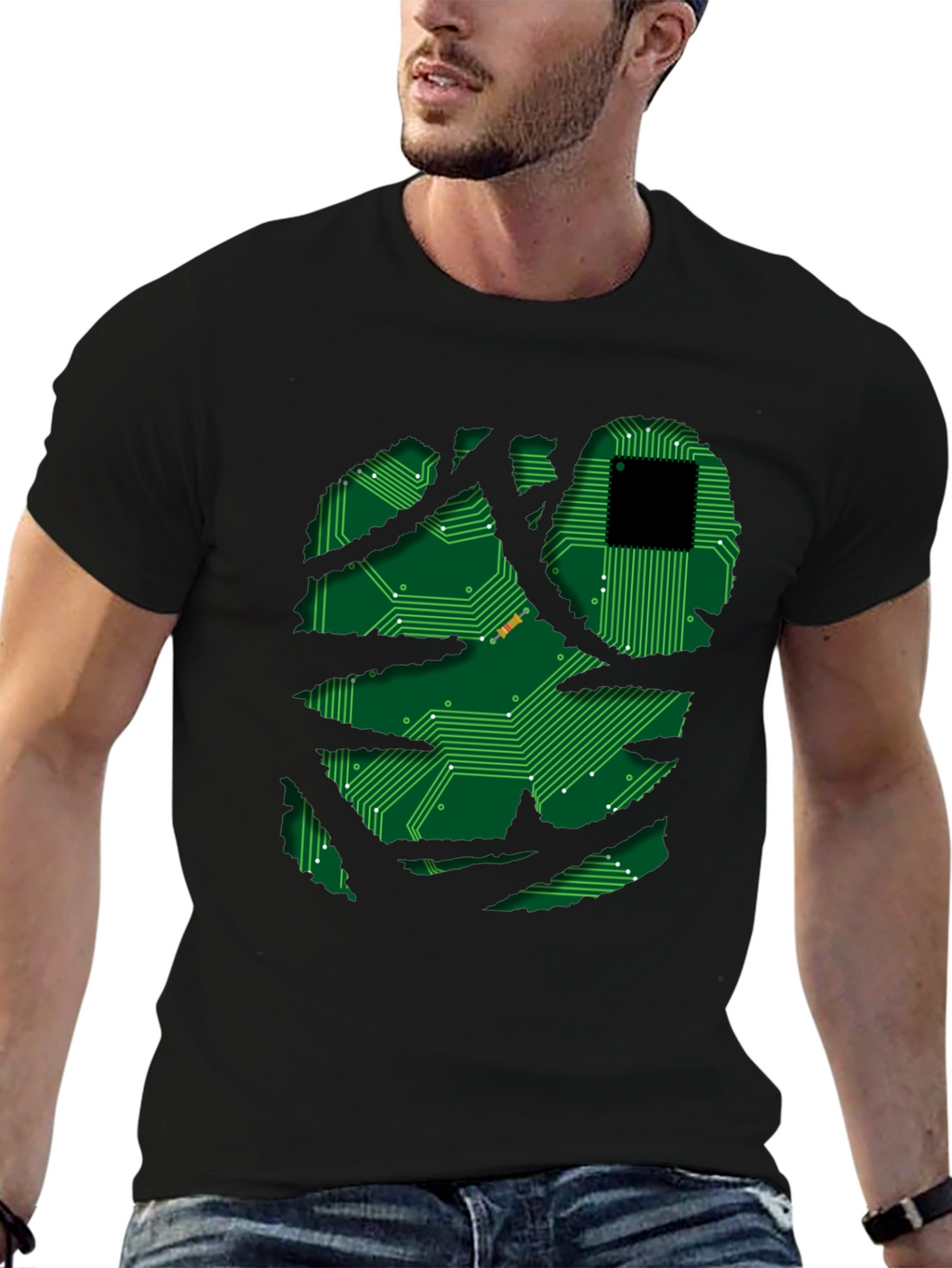 Tech Circuit Graphic T-Shirt