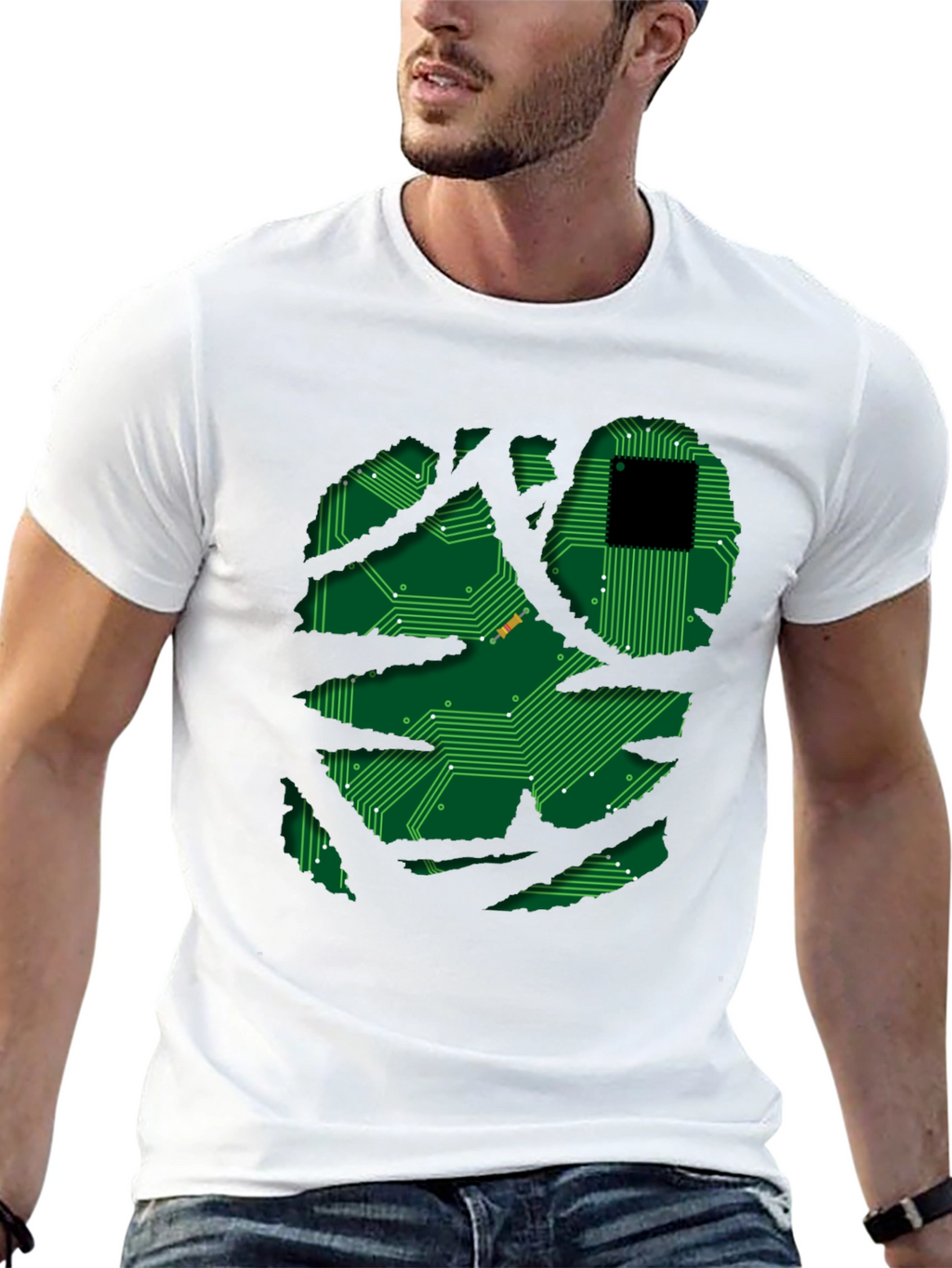Tech Circuit Graphic T-Shirt