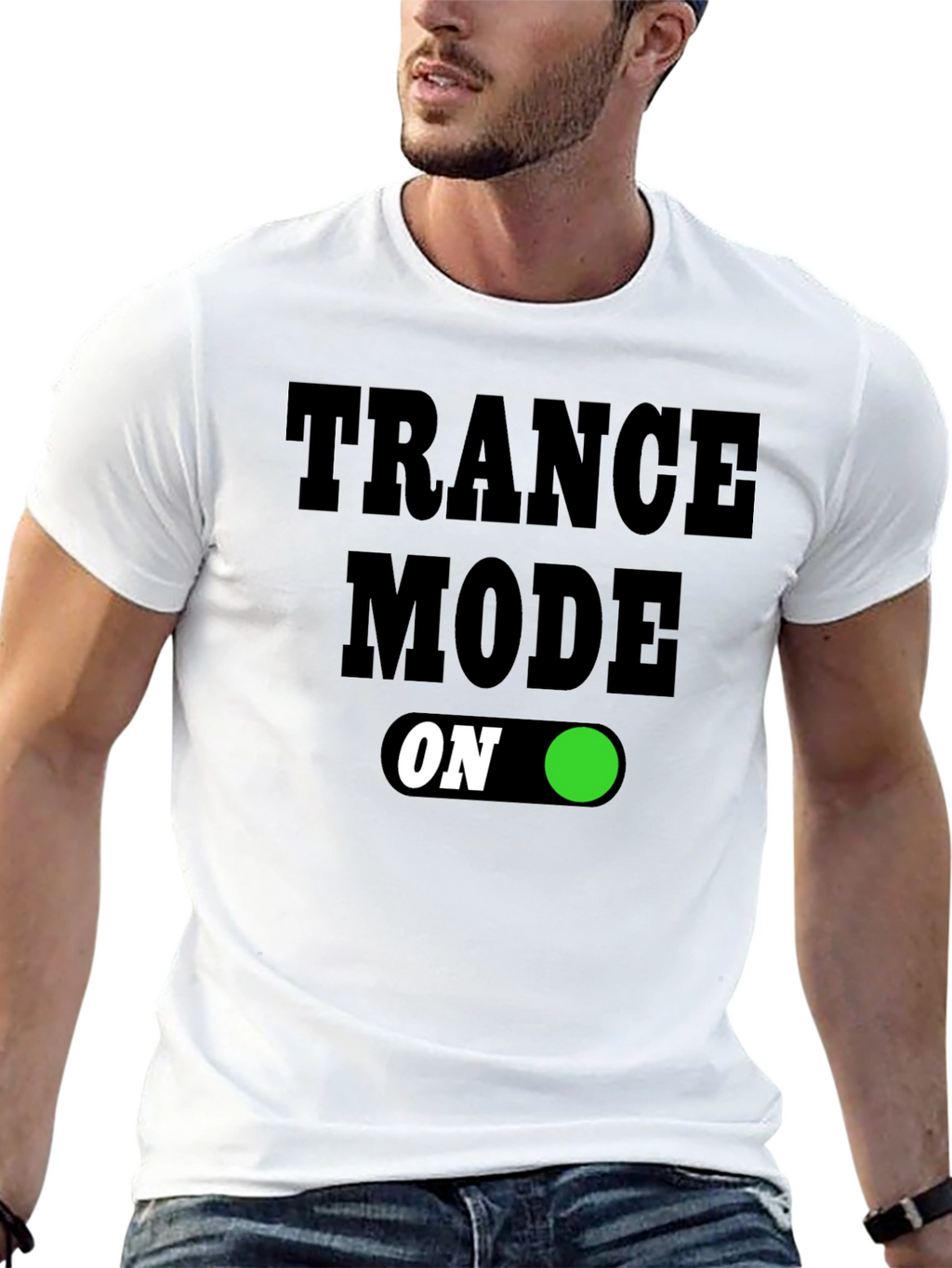 Trance Mode On T-Shirt - Black Graphic Tee
