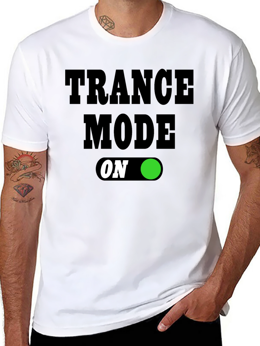 Trance Mode On T-Shirt - Black Graphic Tee