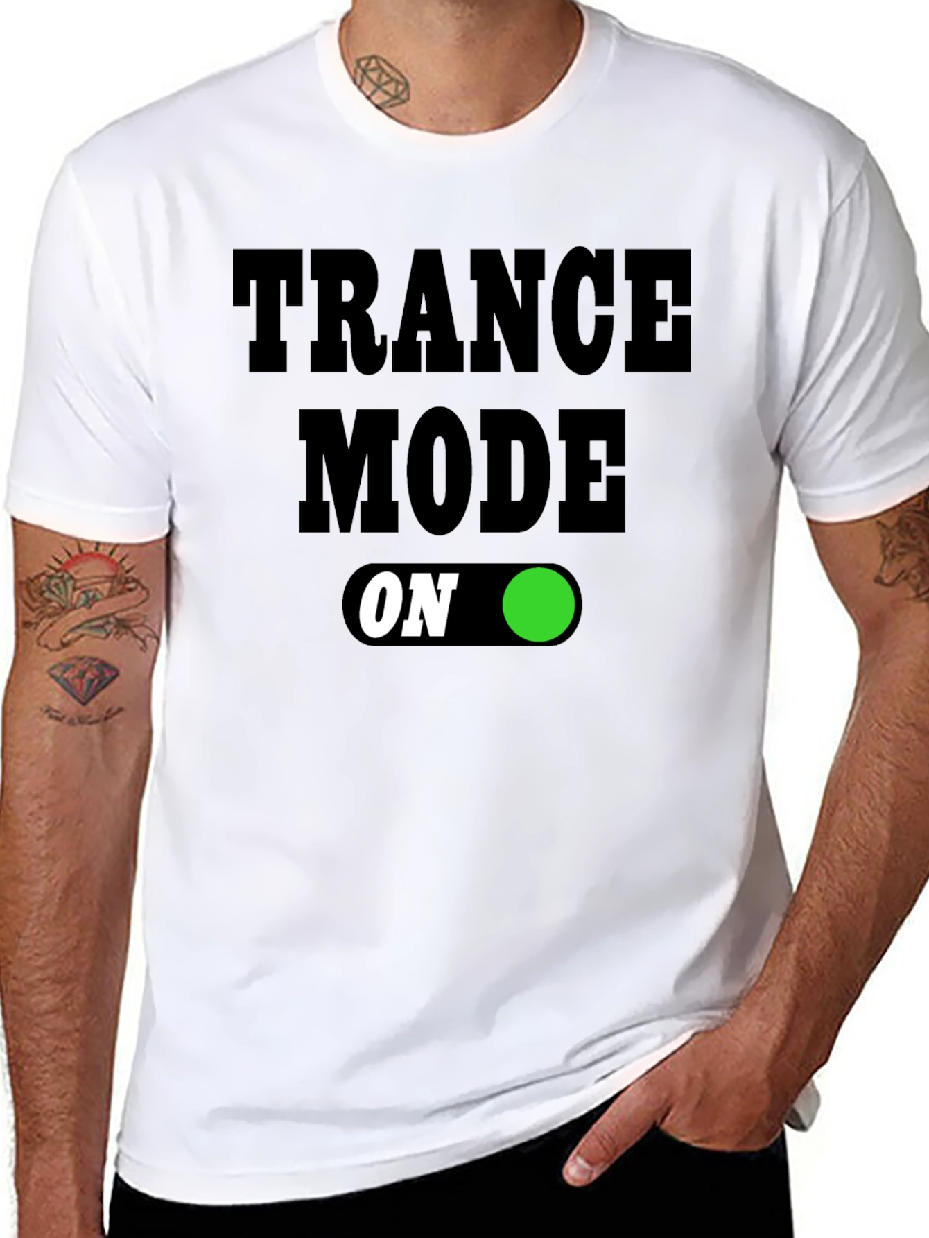 Trance Mode On T-Shirt - Black Graphic Tee