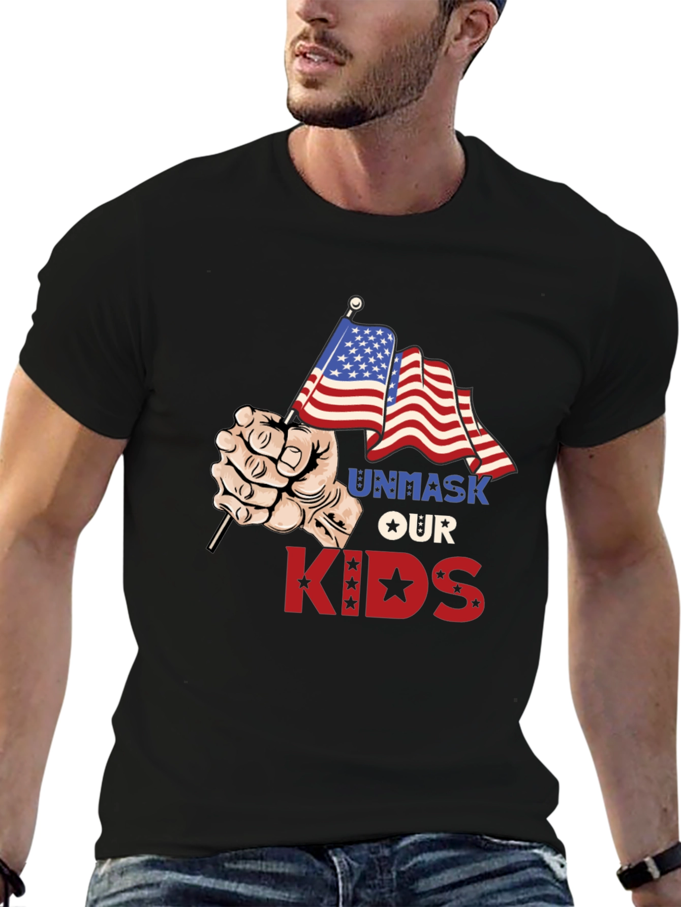 Unmask Our Kids Patriotic T-Shirt