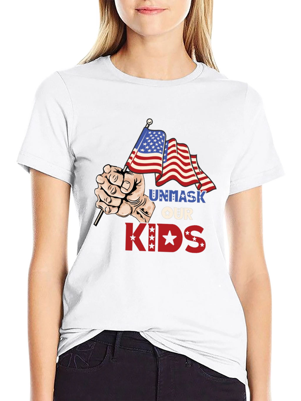 Unmask Our Kids Patriotic T-Shirt