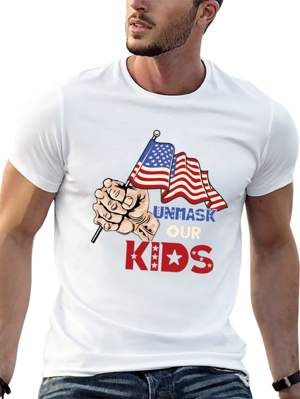 Unmask Our Kids Patriotic T-Shirt