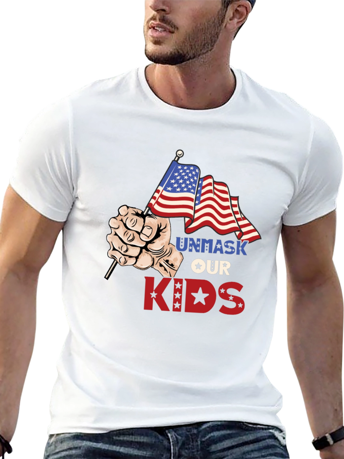 Unmask Our Kids Patriotic T-Shirt