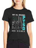 PTSD Awareness T-Shirt - Not All Wounds Are Visible