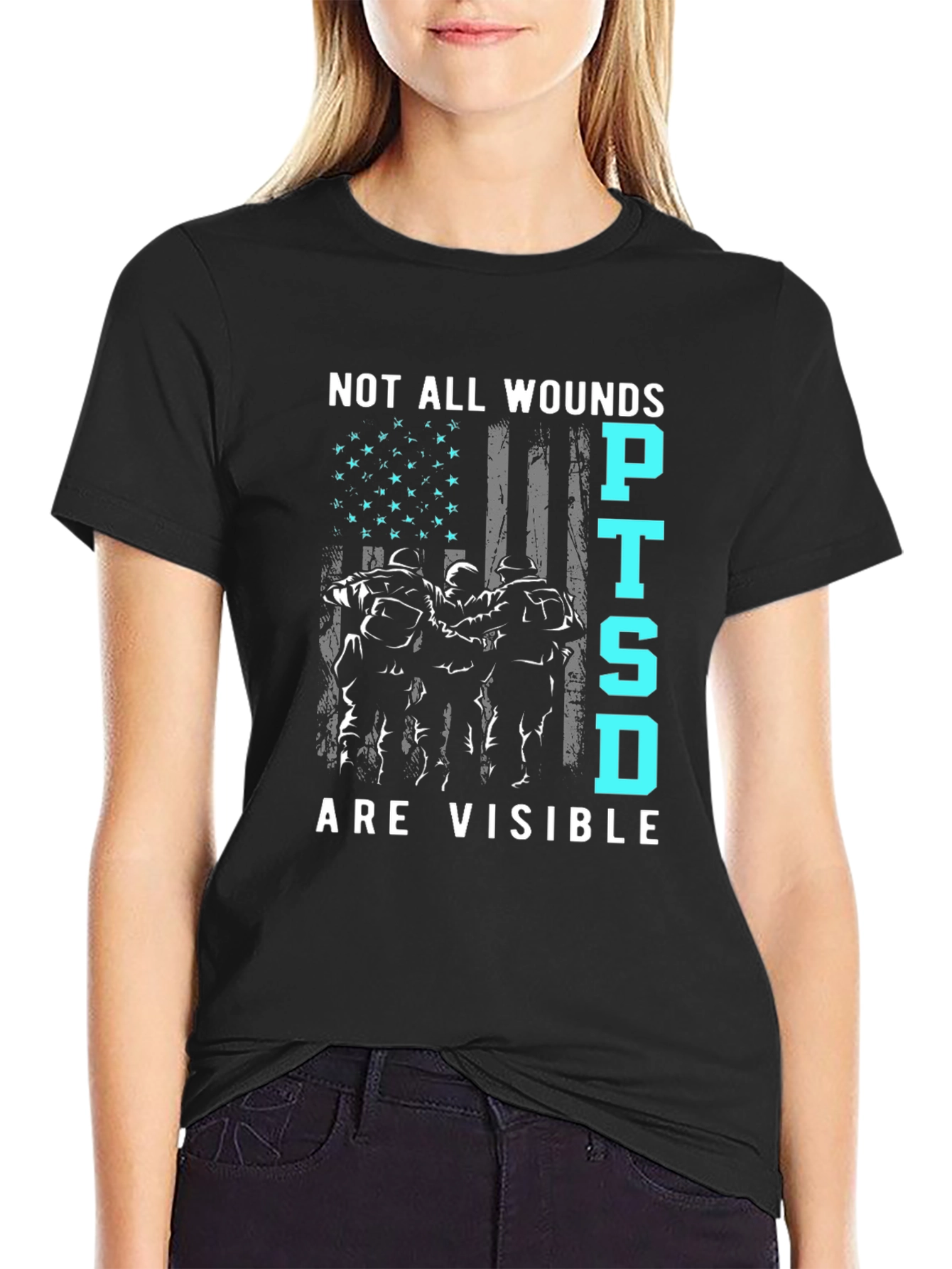 PTSD Awareness T-Shirt - Not All Wounds Are Visible
