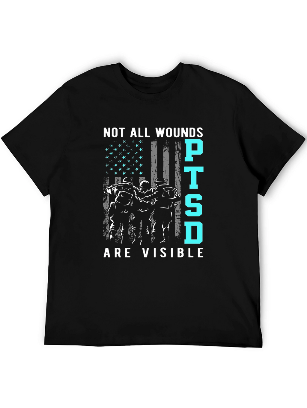 PTSD Awareness T-Shirt - Not All Wounds Are Visible