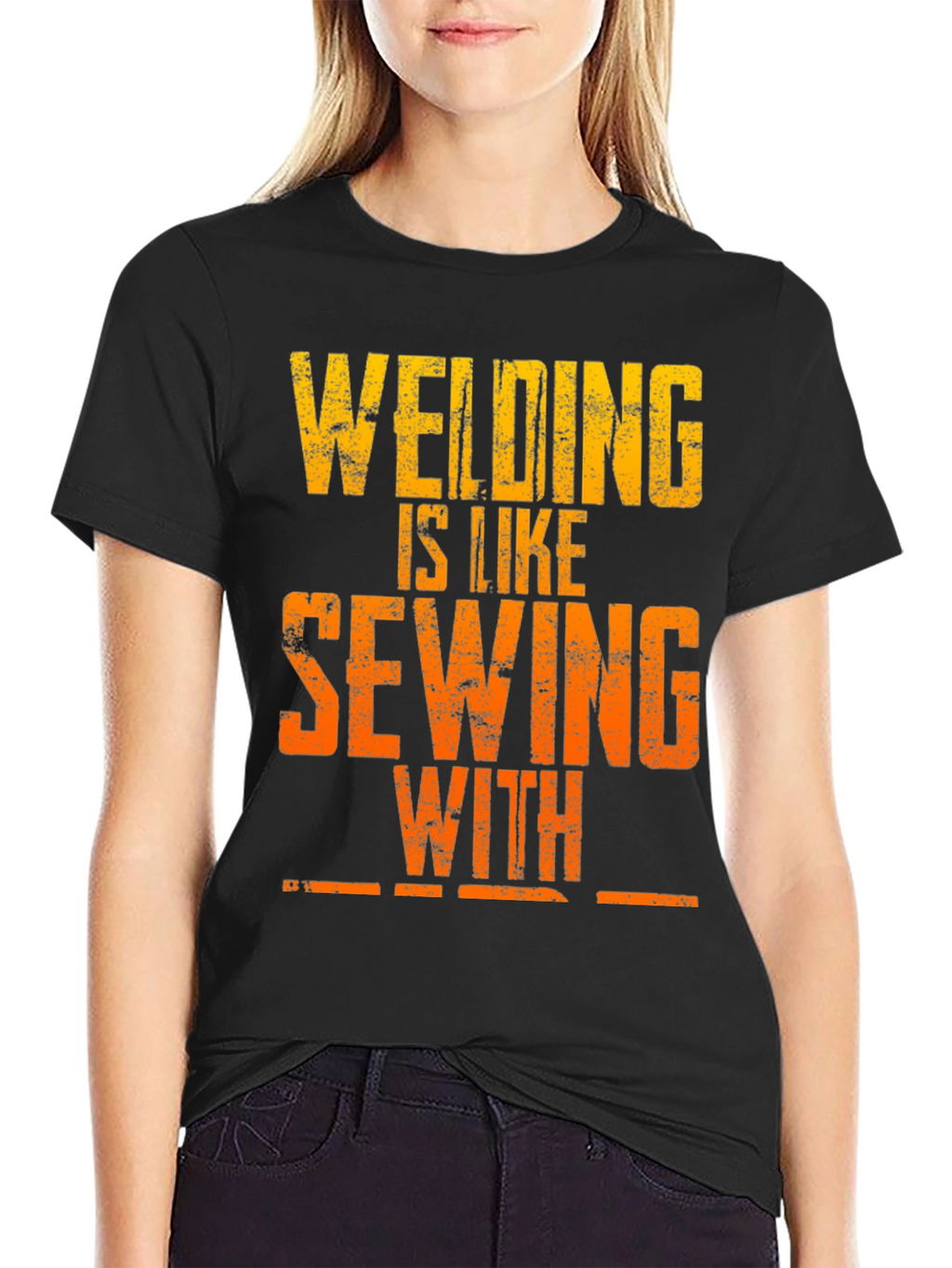 Welding is Like Sewing T-Shirt - Funny Welder Tee