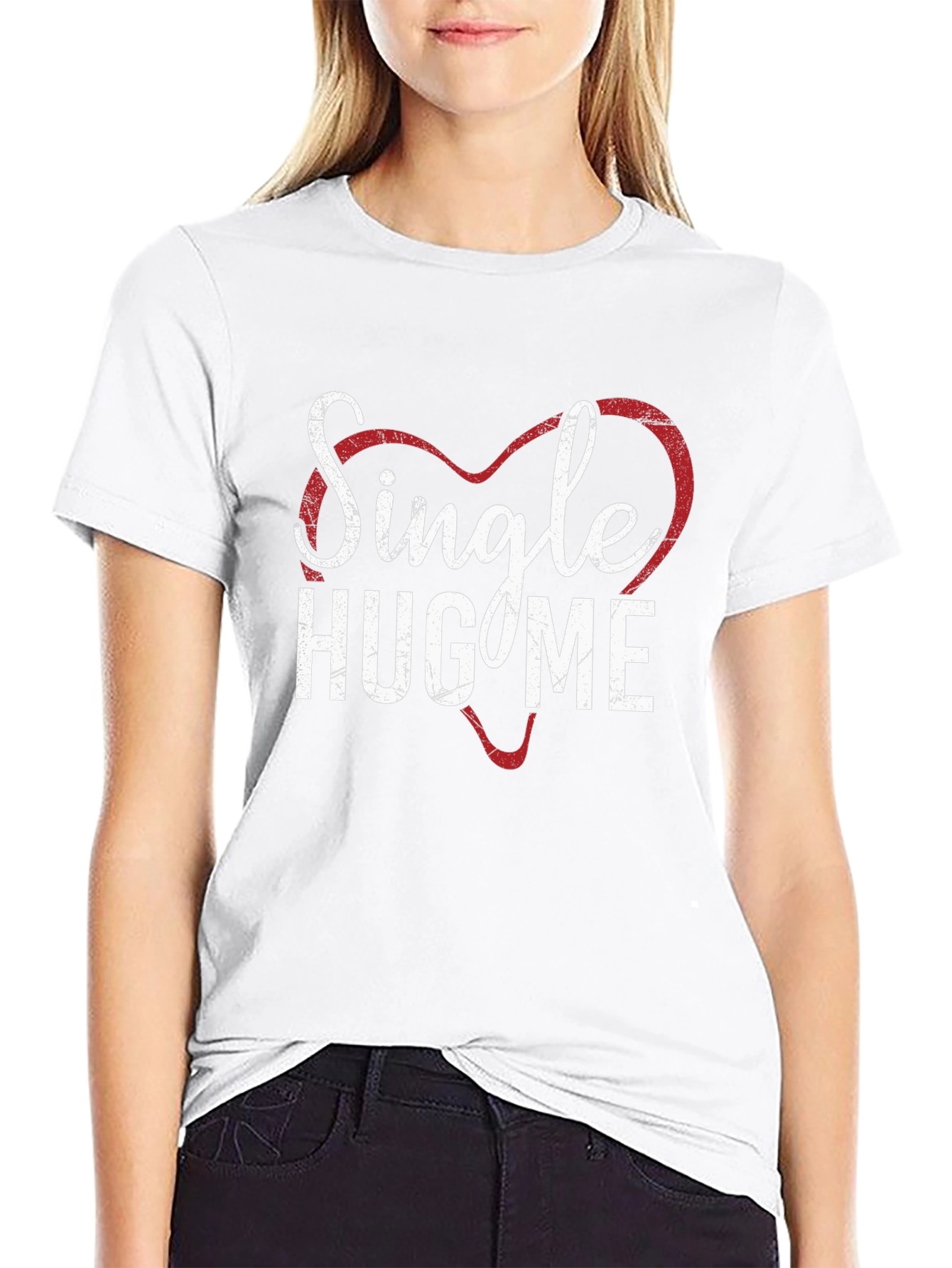 Single Hug Me Heart Graphic Tee