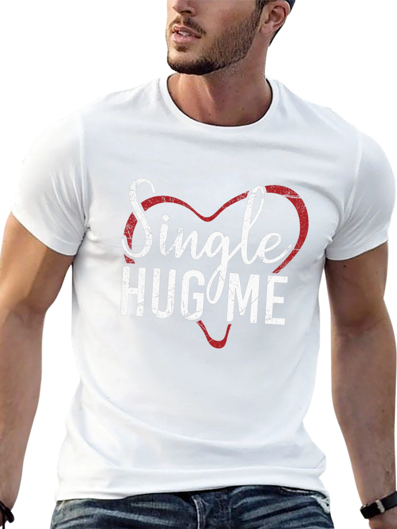 Single Hug Me Heart Graphic Tee