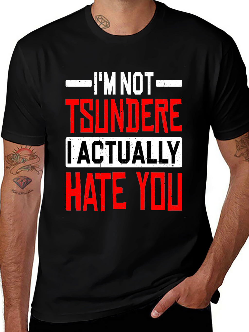 Tsundere Actually Hate You Graphic Tee