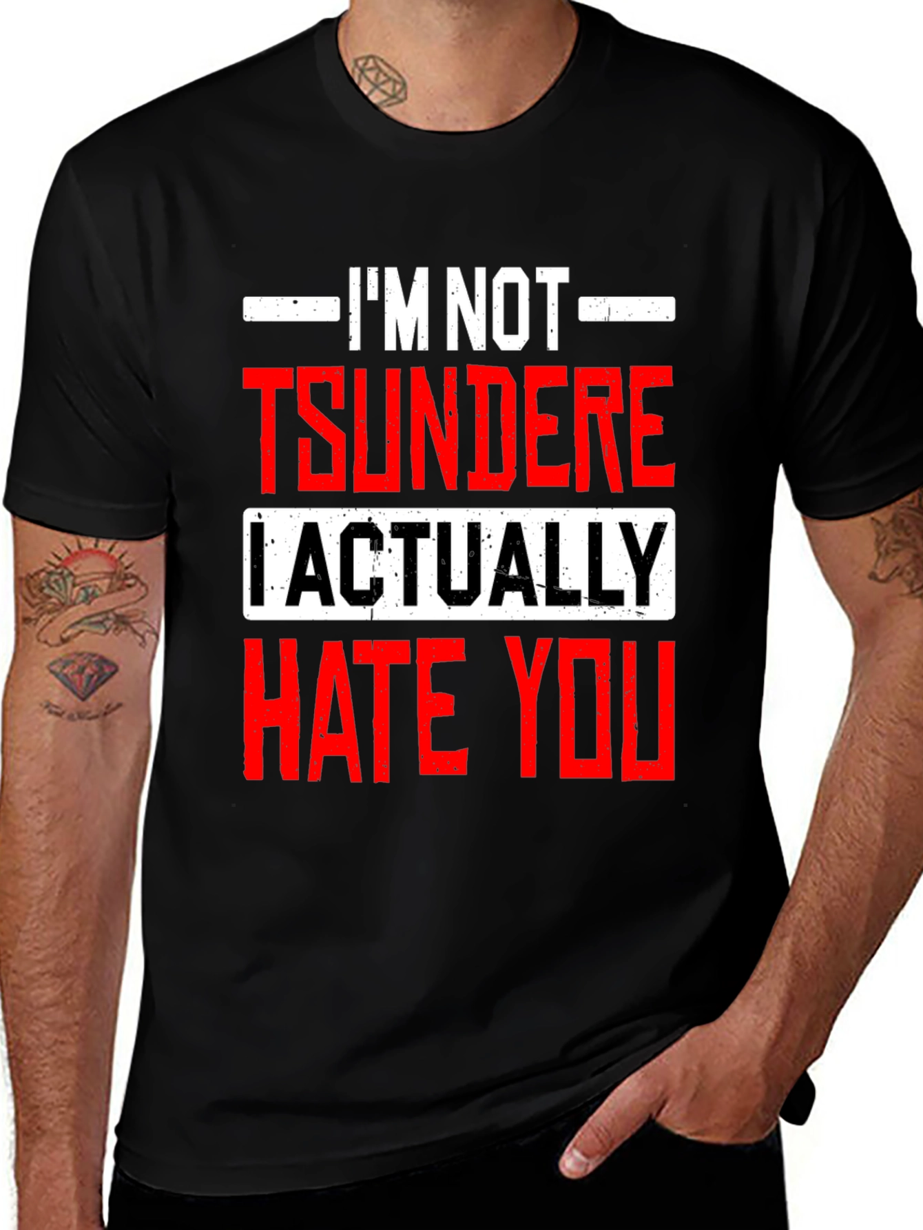Tsundere Actually Hate You Graphic Tee