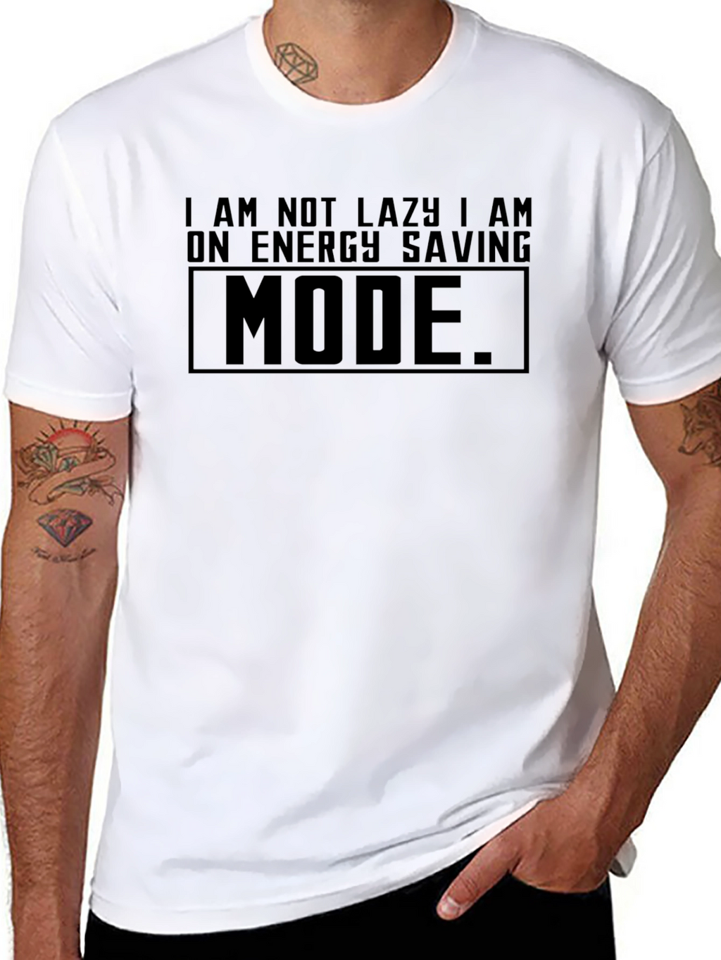 Energy Saving Mode Tee - Funny Lazy Day Shirt