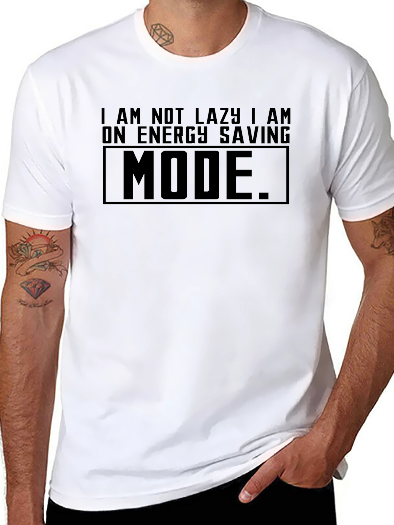 Energy Saving Mode Tee - Funny Lazy Day Shirt