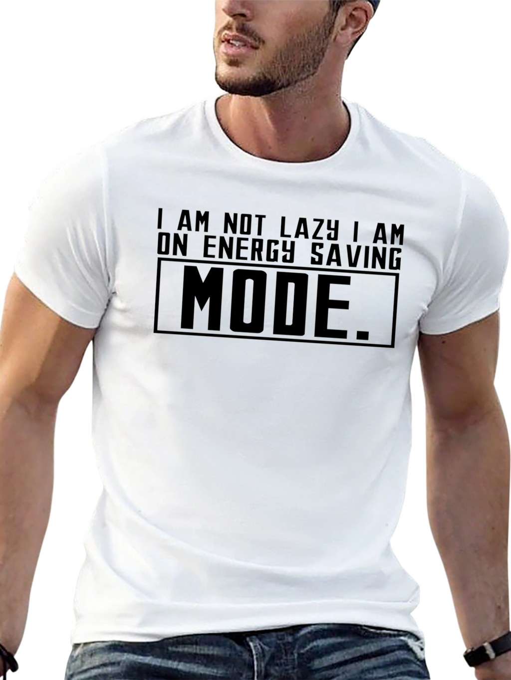 Energy Saving Mode Tee - Funny Lazy Day Shirt