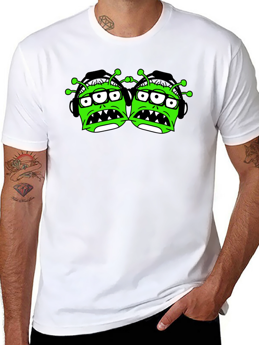 Monster Graphic Tee - Funny Alien Design