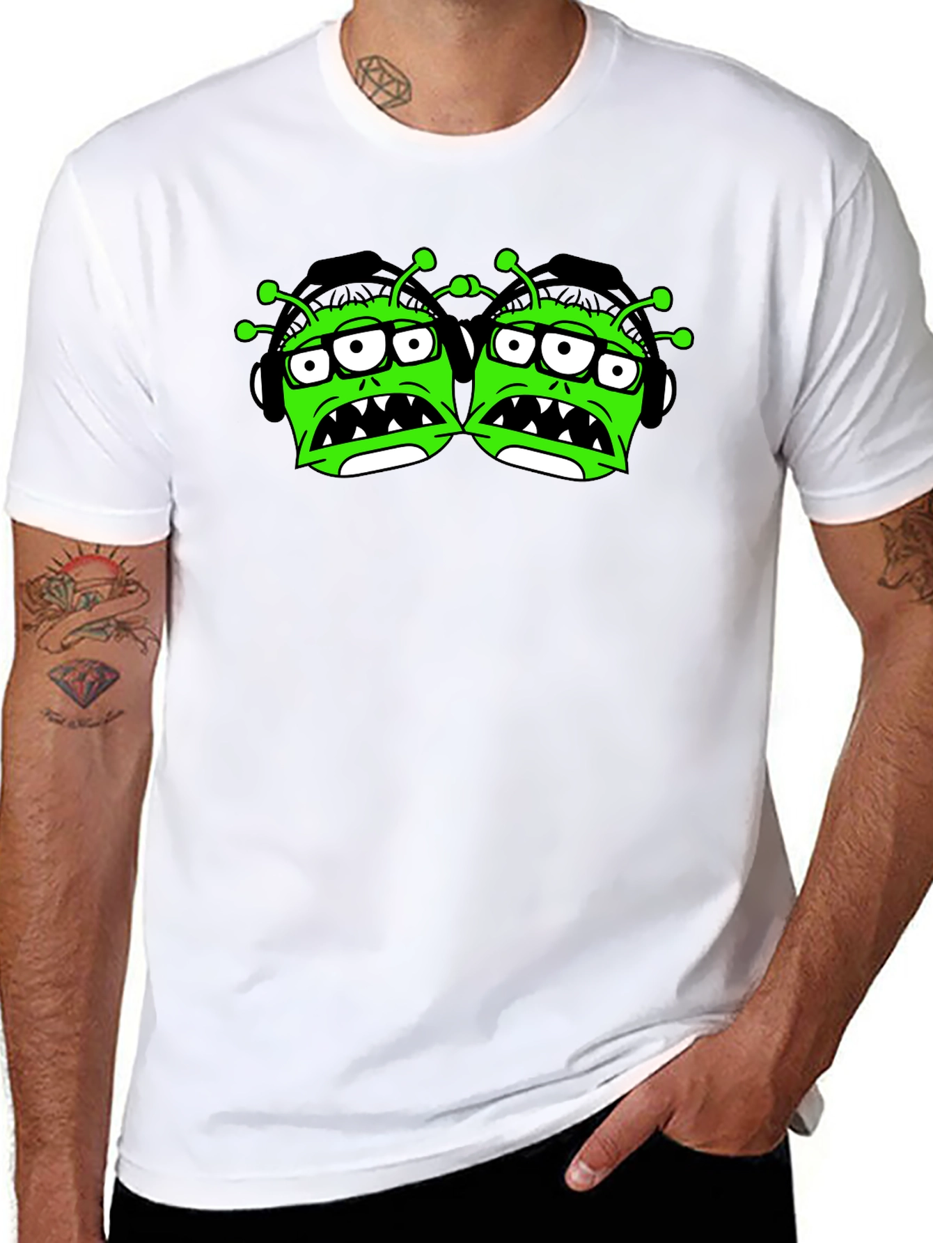 Monster Graphic Tee - Funny Alien Design