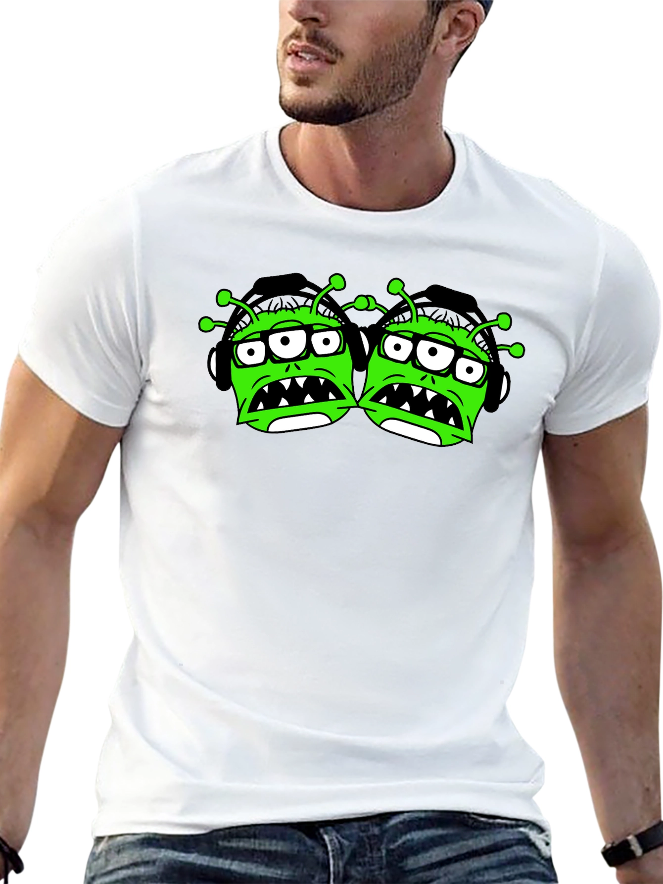 Monster Graphic Tee - Funny Alien Design