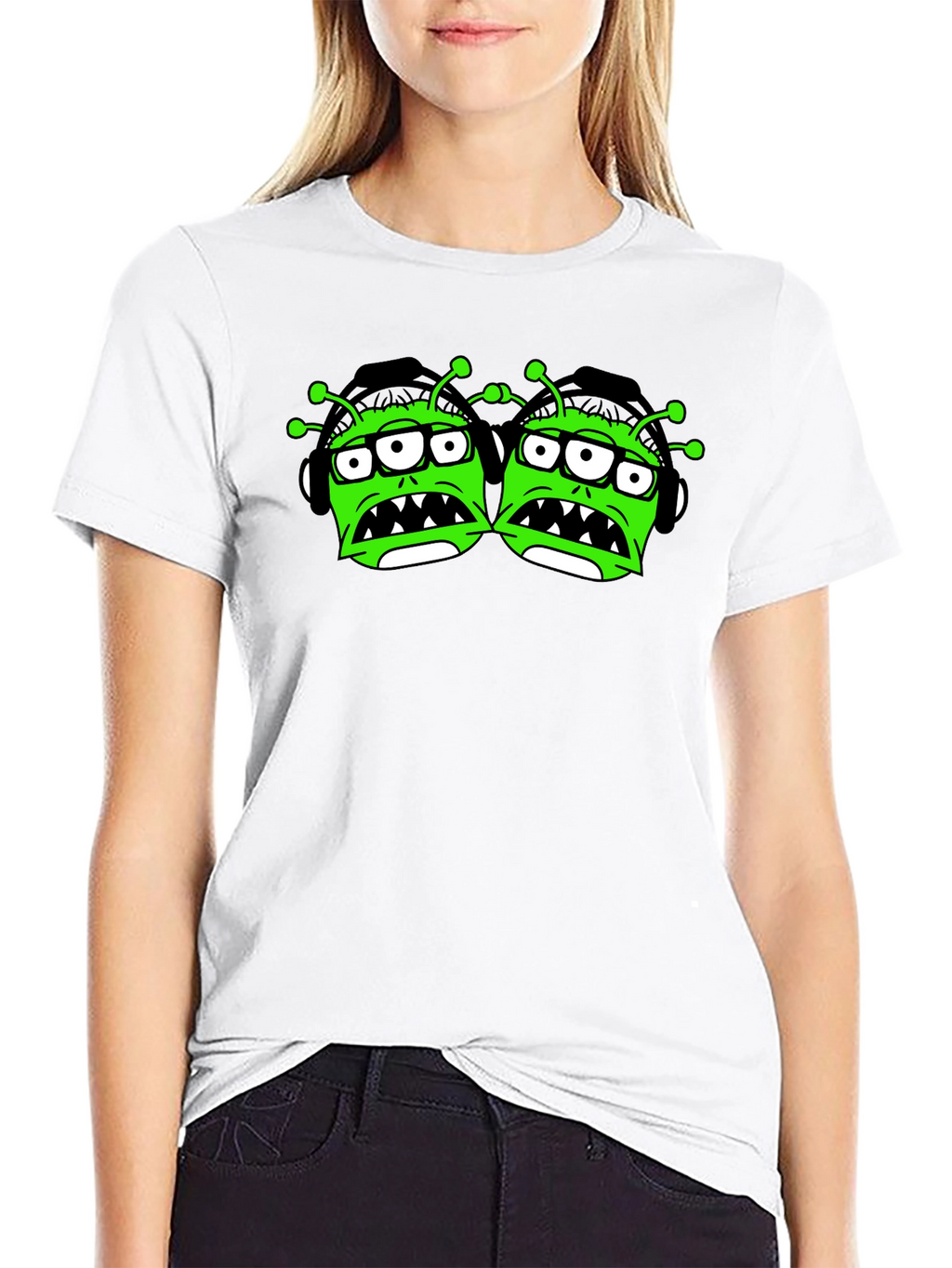 Monster Graphic Tee - Funny Alien Design