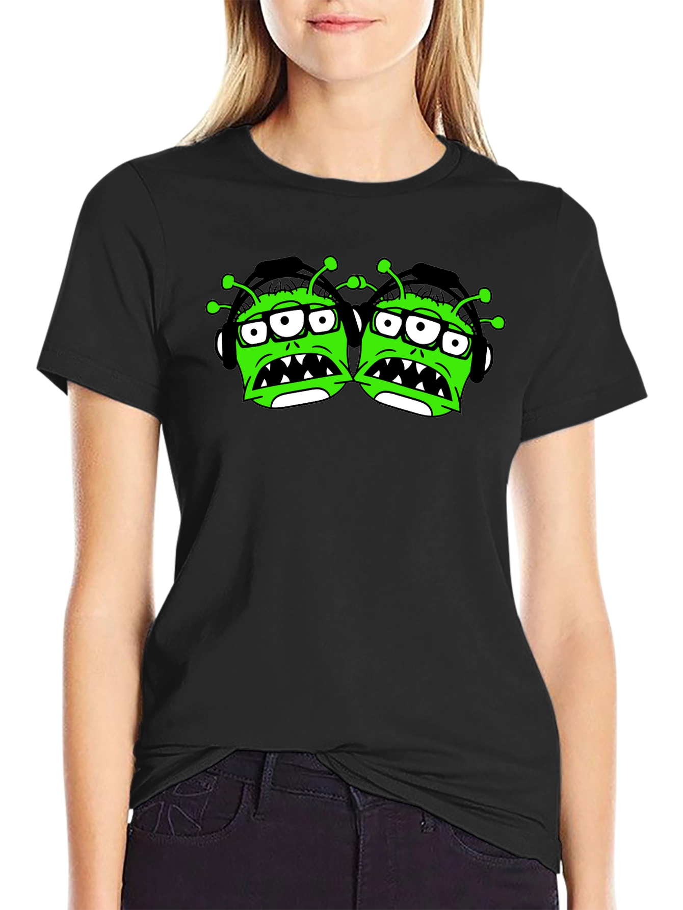 Monster Graphic Tee - Funny Alien Design