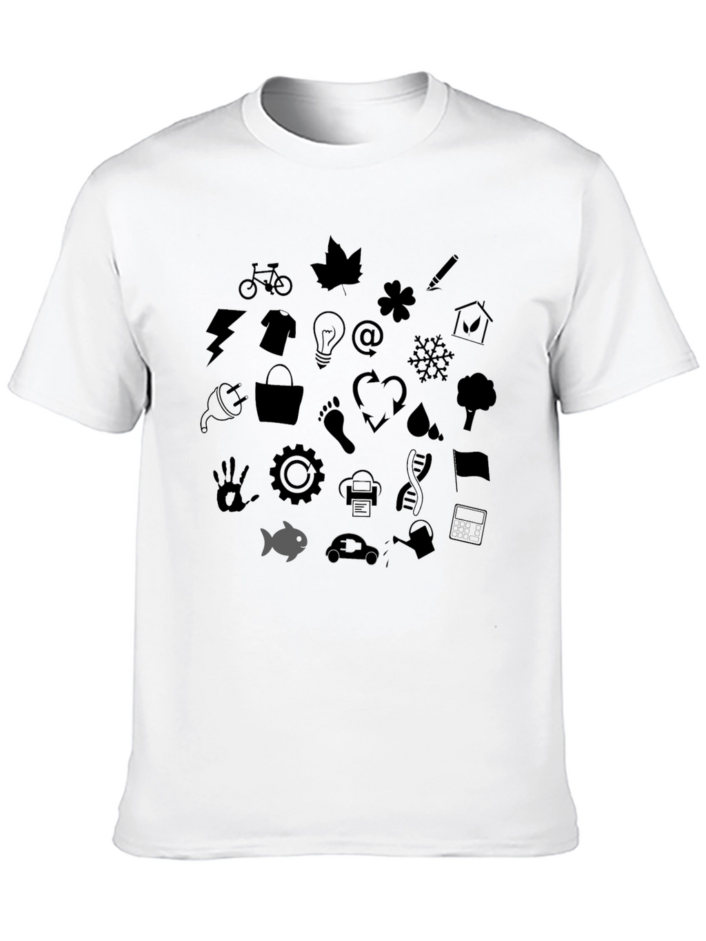 Eco Icons Black T-Shirt