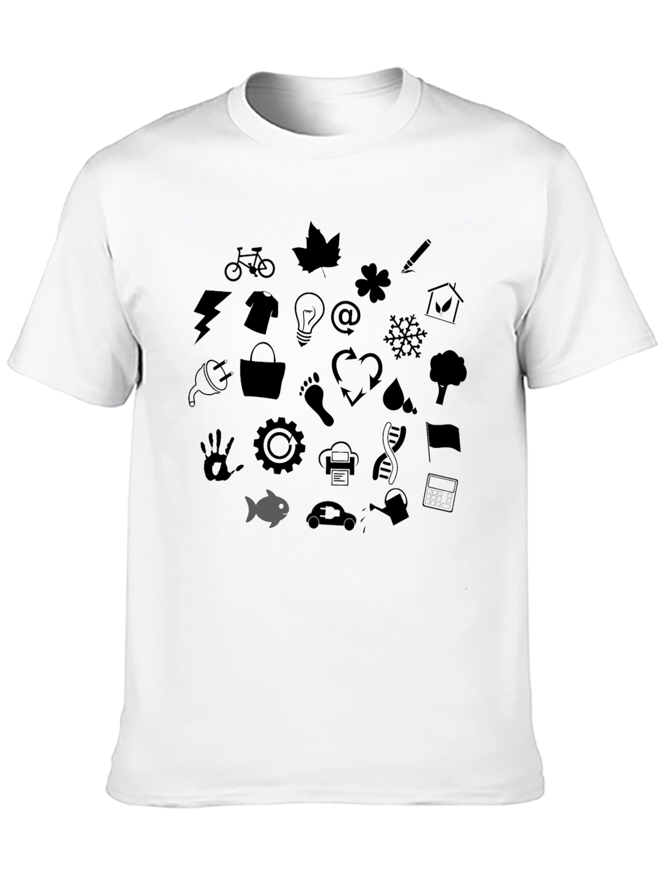 Eco Icons Black T-Shirt