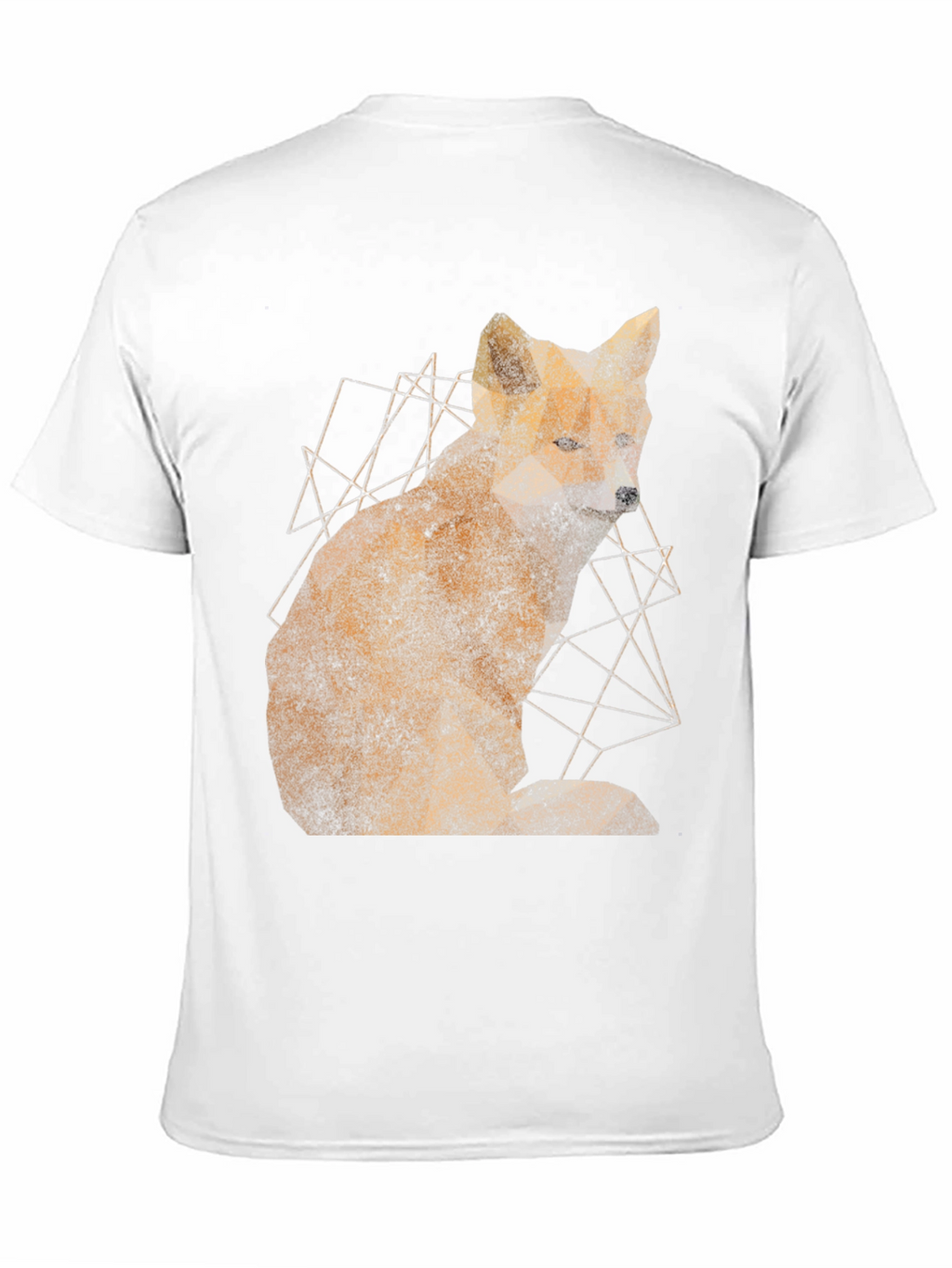 Geometric Fox Graphic Print Mens T-Shirt