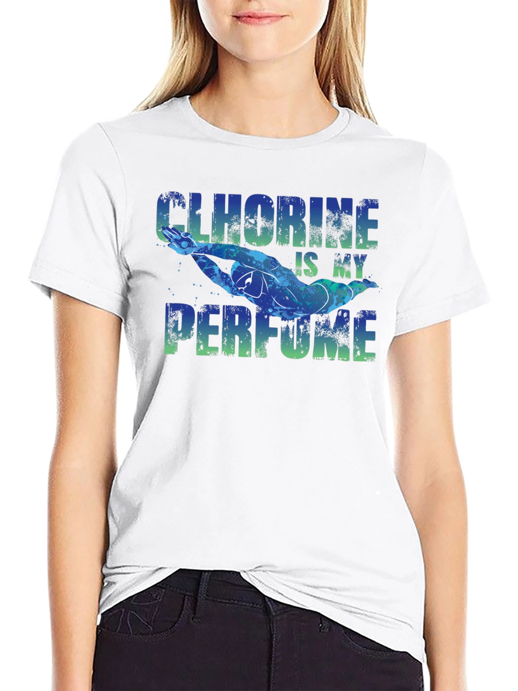 Chlorine is My Perfume Funny Swimmer T-Shirt