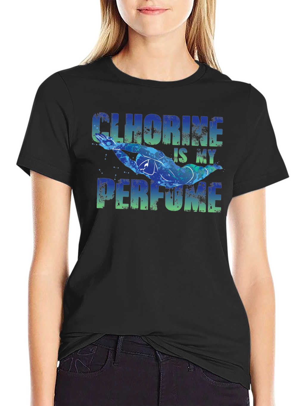 Chlorine is My Perfume Funny Swimmer T-Shirt