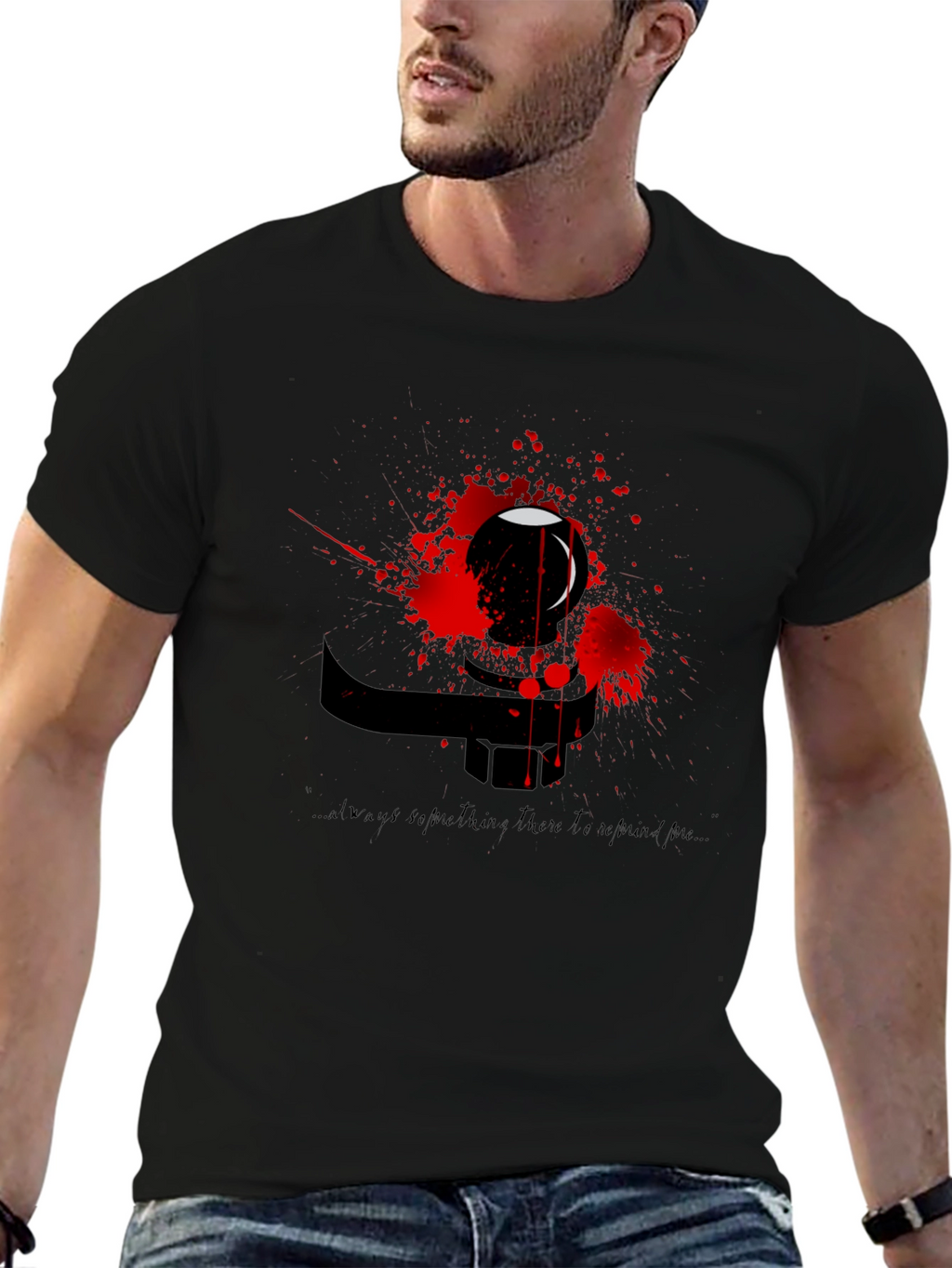 Abstract Graphic Tee - Dark & Edgy Style