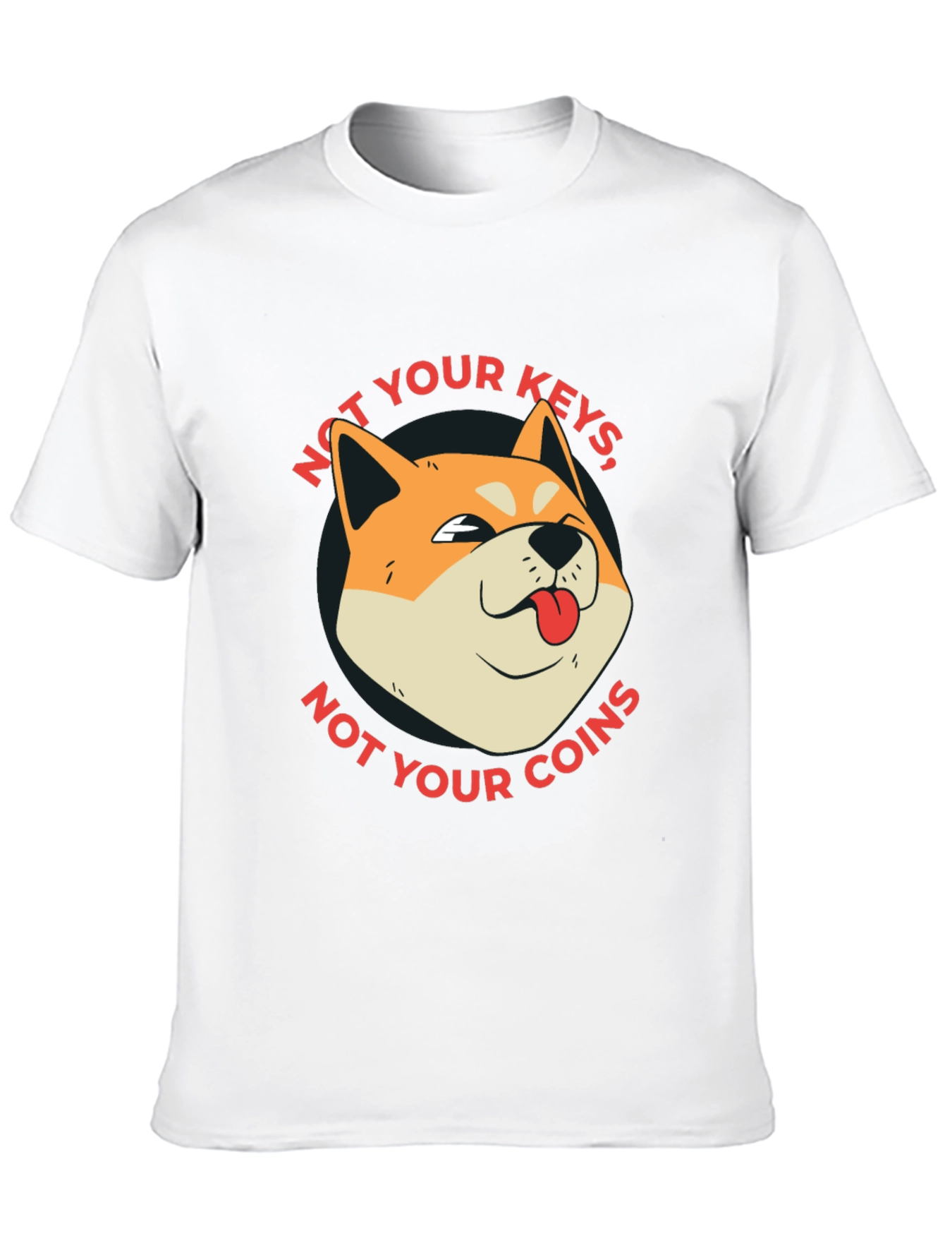 Not Your Keys Not Your Coins Crypto Doge T-Shirt