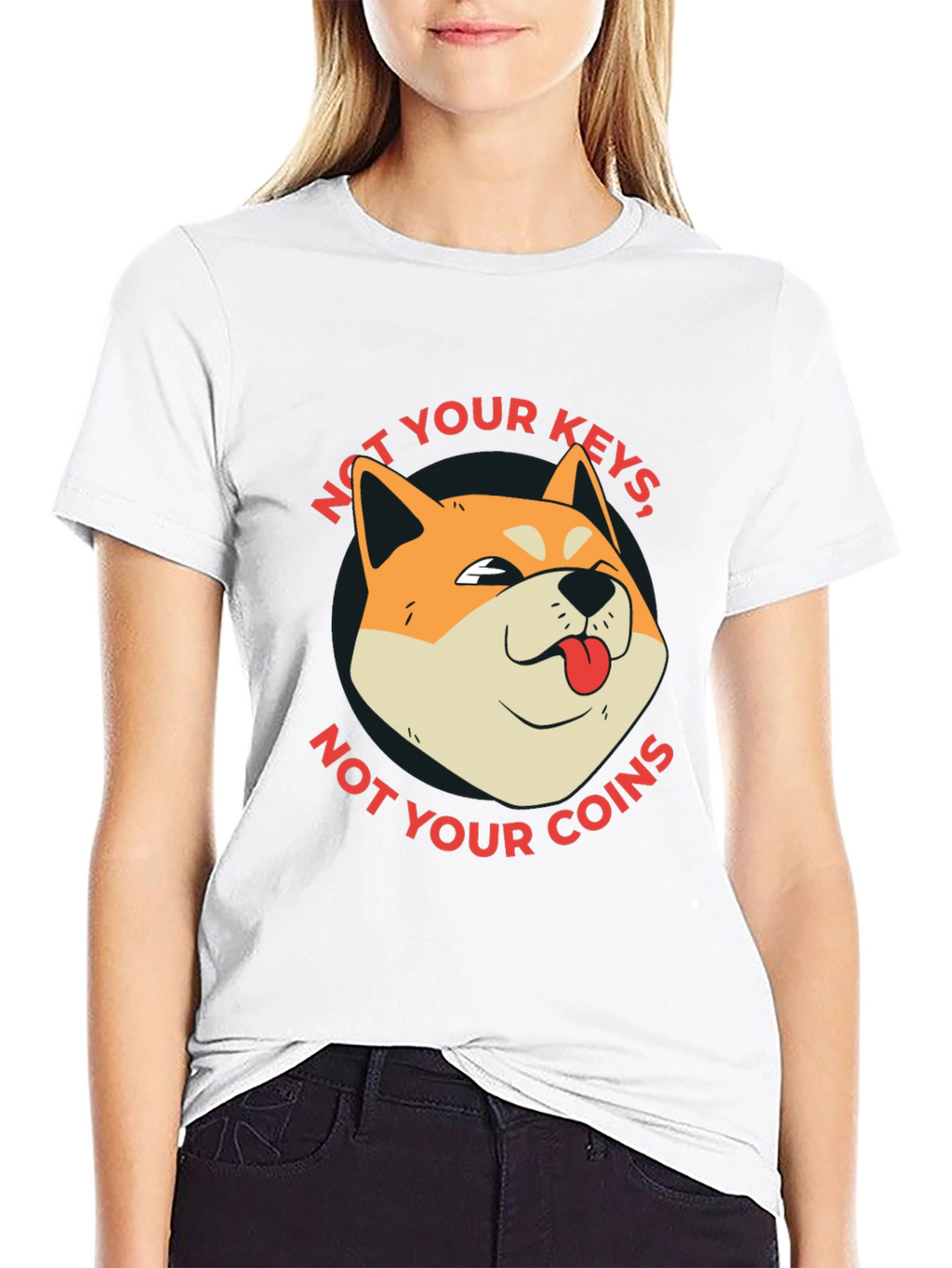Not Your Keys Not Your Coins Crypto Doge T-Shirt