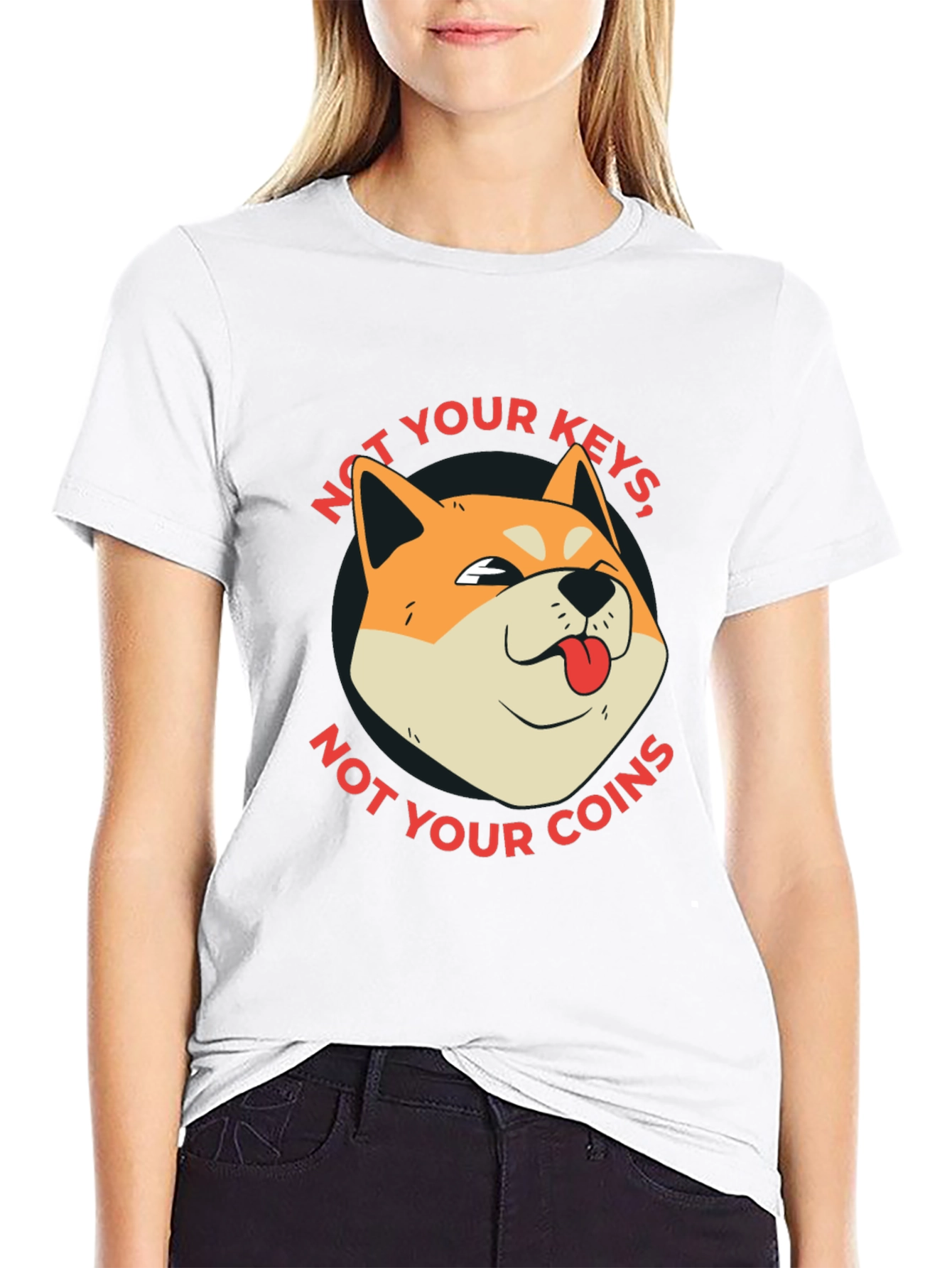 Not Your Keys Not Your Coins Crypto Doge T-Shirt