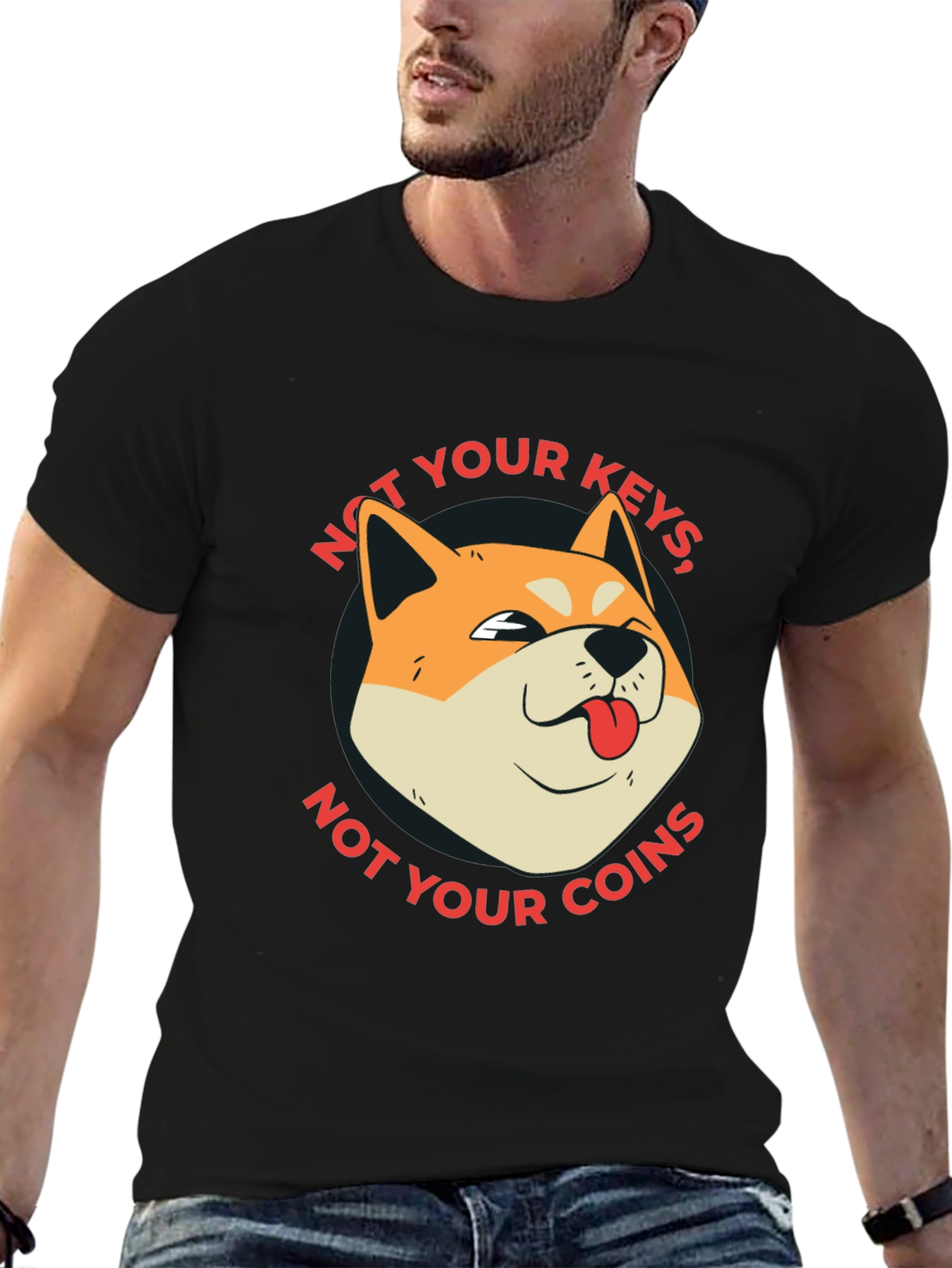 Not Your Keys Not Your Coins Crypto Doge T-Shirt