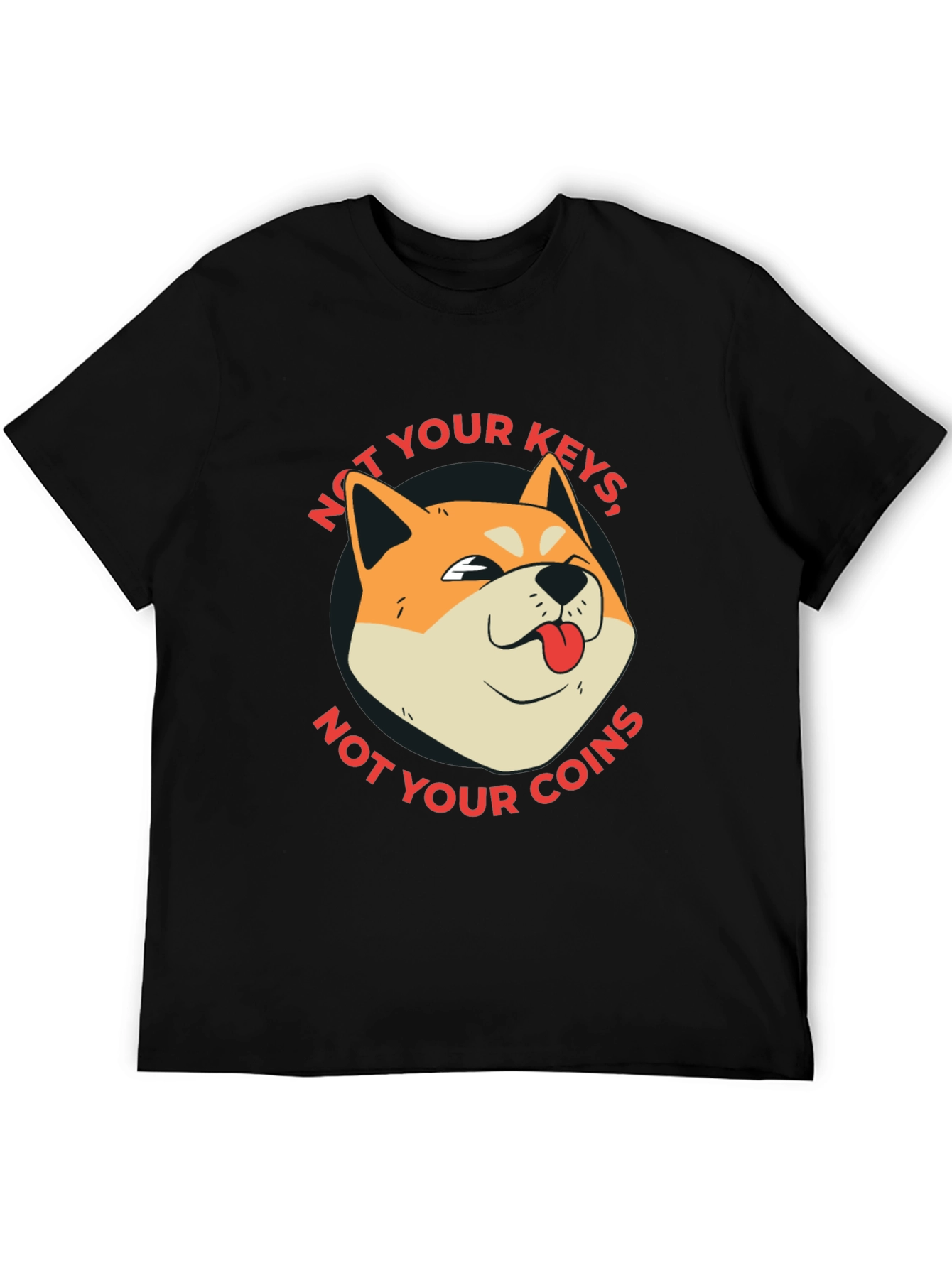 Not Your Keys Not Your Coins Crypto Doge T-Shirt