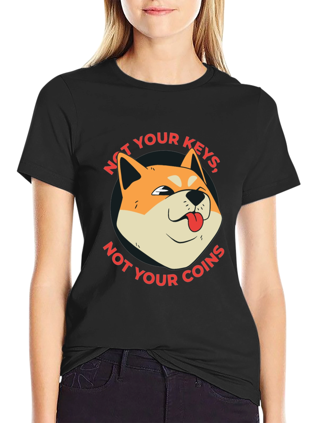 Not Your Keys Not Your Coins Crypto Doge T-Shirt