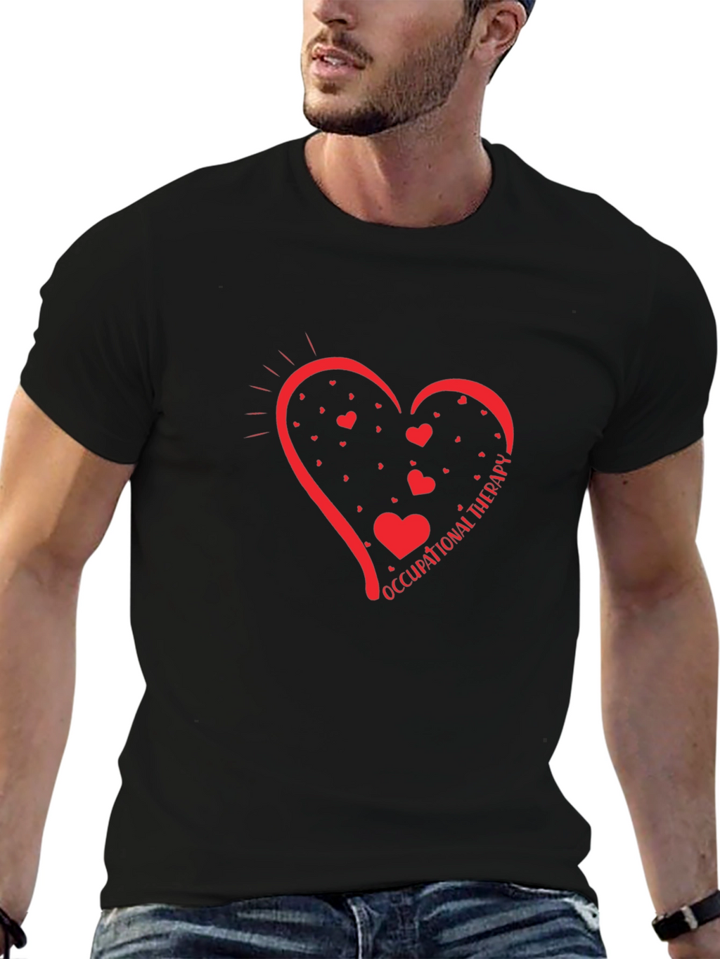 Occupational Therapy Heart T-Shirt - Black