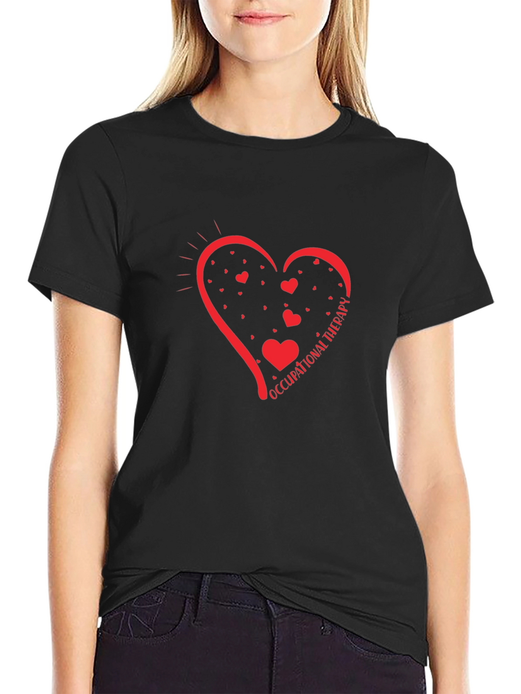 Occupational Therapy Heart T-Shirt - Black