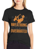Saxophone Player Graphic Tee - Breathing Overrated T-Shirt