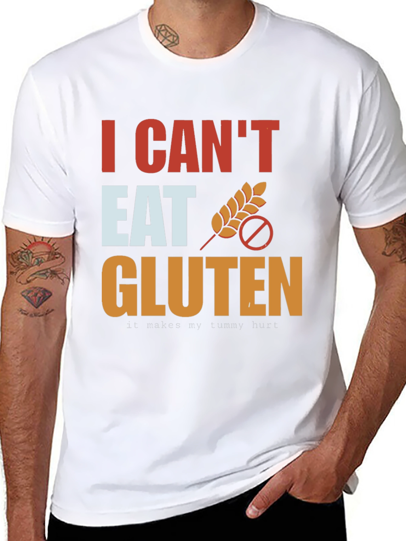 I Cant Eat Gluten T-Shirt - Black