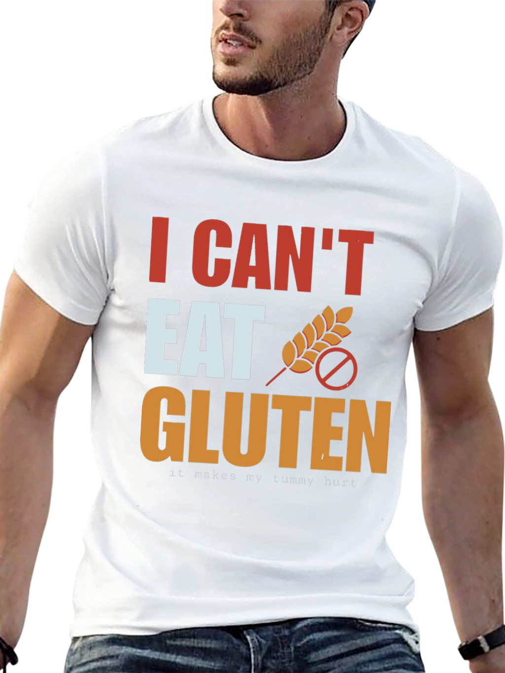 I Cant Eat Gluten T-Shirt - Black