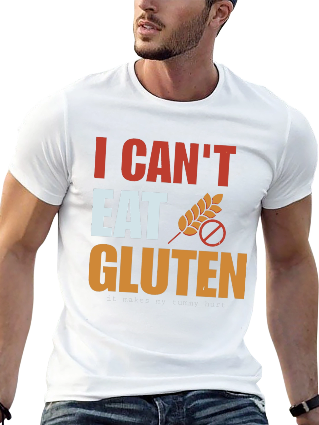 I Cant Eat Gluten T-Shirt - Black